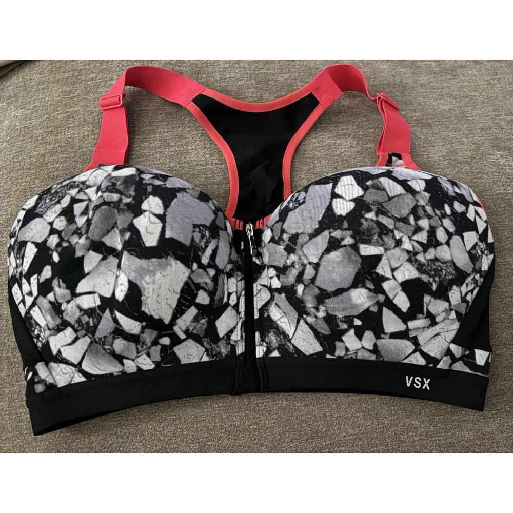 VSX Victoria’s Secret Zip Front Underwire Sports Bra 36D